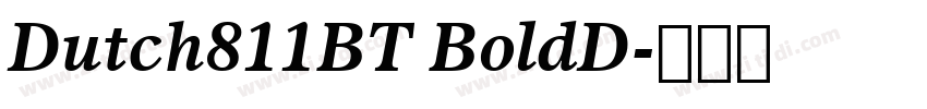 Dutch811BT BoldD字体转换